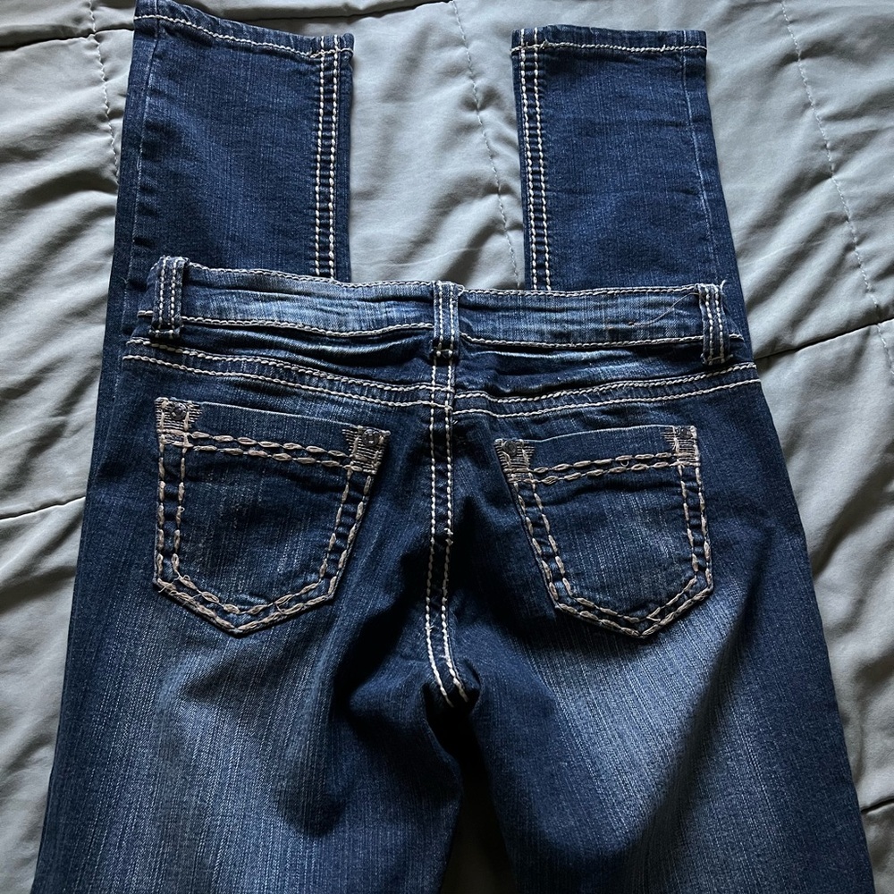 Buzz Blue Distressed Jeans - Picture 2 of 3